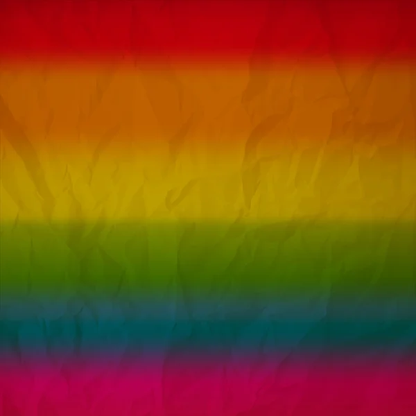 Gay vector flag or LGBT vector flag sign. Gay culture symbol on a crumpled paper background. — Wektor stockowy