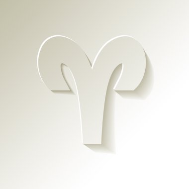 Kağıt astroloji zodyak işaretleri Koç 21 Mart - 20 Nisan.