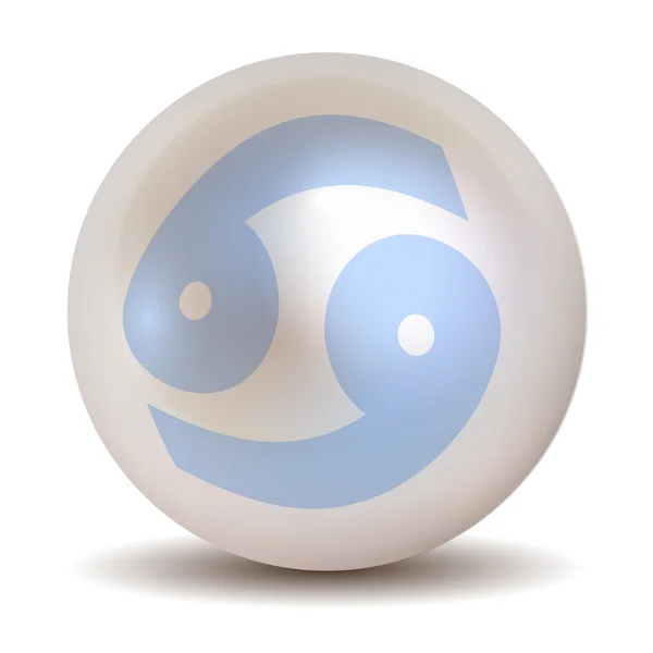 Pearl HOROSCOPE SIGNE LE Cancer de la ZODIAC 21 juin - 20 juillet . — Image vectorielle