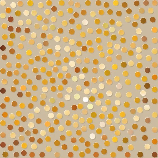 Lunares patrón de oro sobre un fondo beige . — Archivo Imágenes Vectoriales