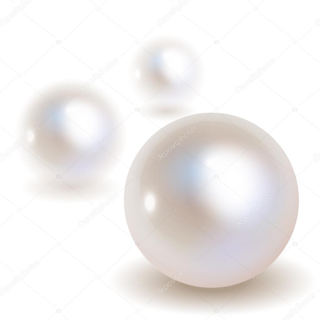 3 Pearls Vector on a white background.