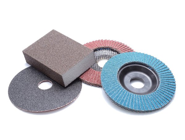 Abrasive wheels isolated on white background