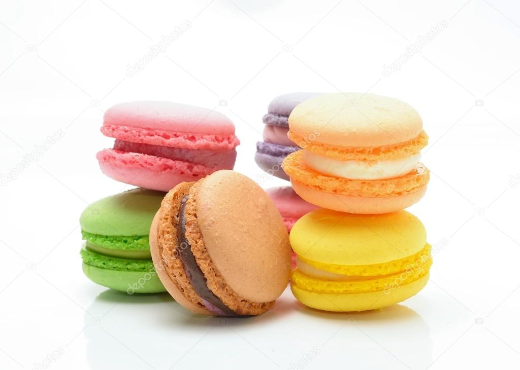 Sweet and colourful french macaroons