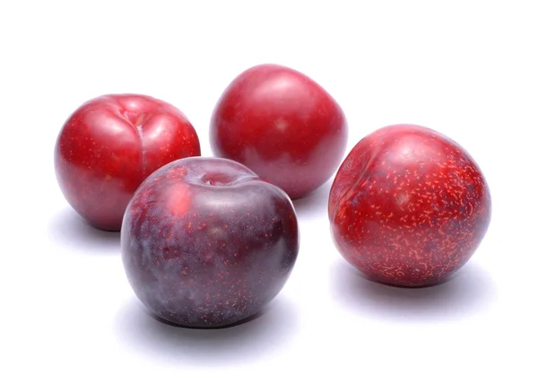 Plums isolated on white background — Stock Photo, Image