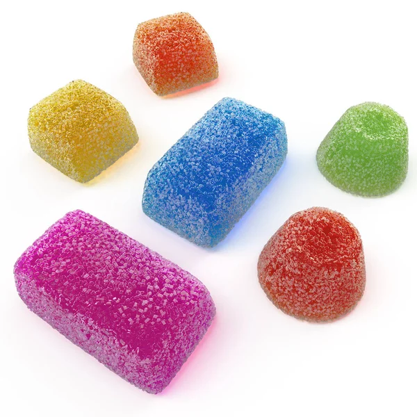 Jelly Sugar Candy Render Isolated — Stock Photo, Image