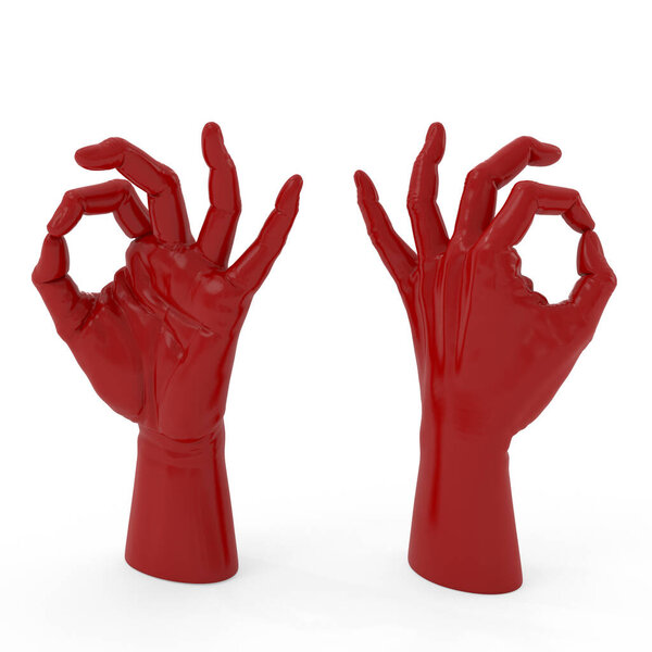 ok hand 3d render