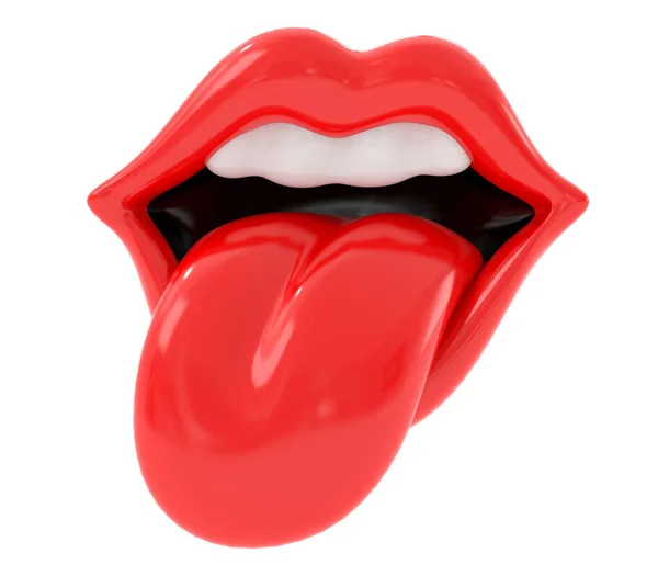 Rock Lips Render — Stock Photo, Image