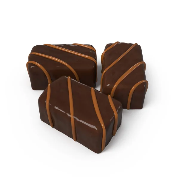 Chocolate Caramelo Render Close — Foto de Stock