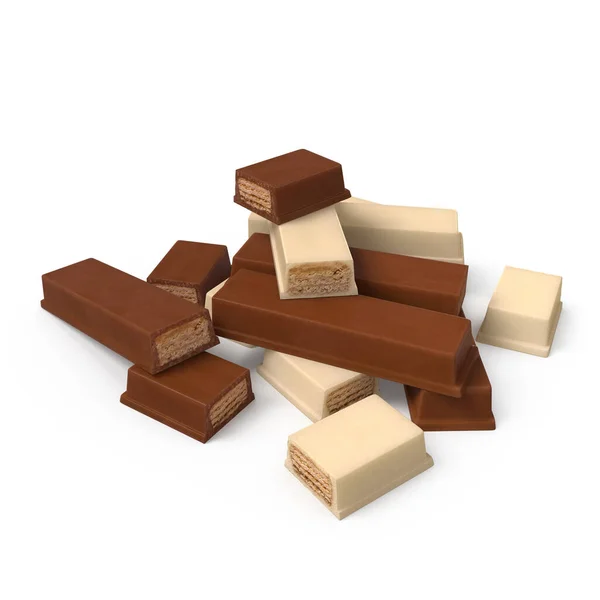 チョコレートバー3Dレンダリングクローズアップ — ストック写真