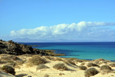 Manzara Dunes Corralejo, Fuerteventura, Kanarya Adaları, İspanya