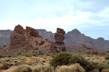 volkanik manzara üzerinde teide, tenerife, Kanarya Adaları, İspanya