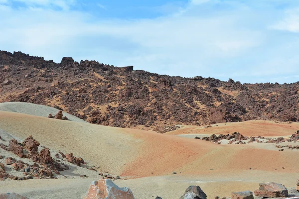 Vulkaniska landskapet på teide, Teneriffa, Kanarieöarna, Spanien — Stockfoto