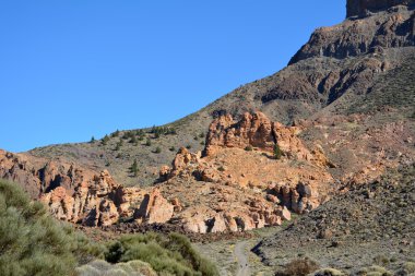 Sahne Teide Milli Parkı, Tenerife, Kanarya Adaları, İspanya volkana '