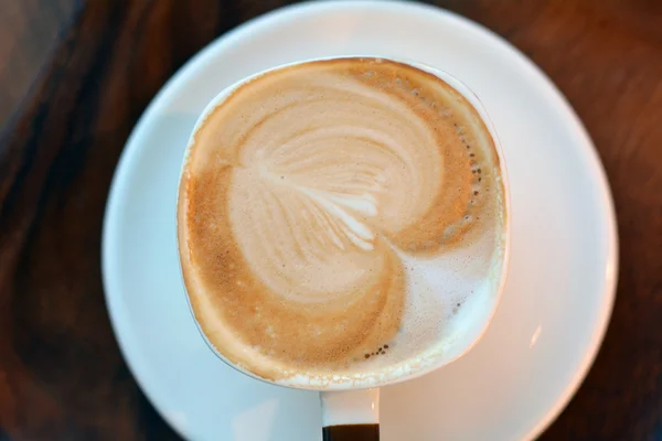 Utsikt over cappuccino – stockfoto