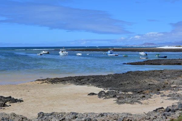 Landschap Majanicho strand in Fuerteventura Canarische Eilanden Spanje — Stockfoto