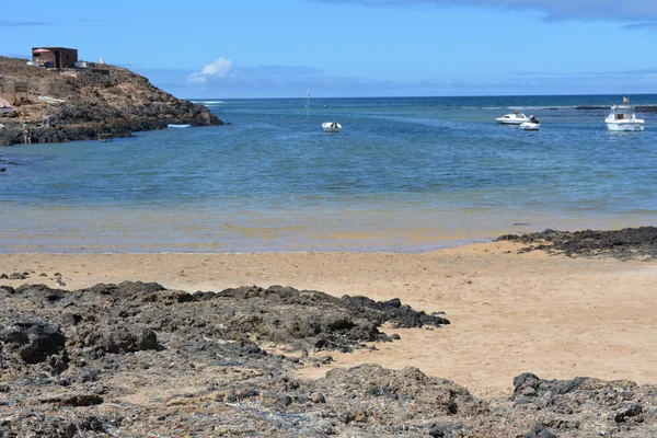 Landschap Majanicho strand in Fuerteventura Canarische Eilanden Spanje — Stockfoto