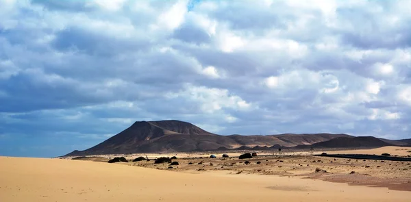 Liggande dynerna i Corralejo, Fuerteventura, Kanarieöarna, Spanien. — Stockfoto