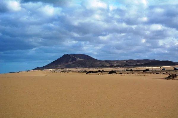 Táj dűnék Fuerteventura, Kanári-szigetek, Corralejo, Spanyolország. — Stock Fotó