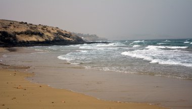 Beach Costa Calma cennet ada üzerinde. Kanarya Adası Fuerteventura İspanya.