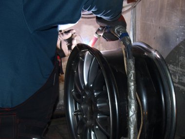 Argon-ark kaynak, titanyum disk, onarım