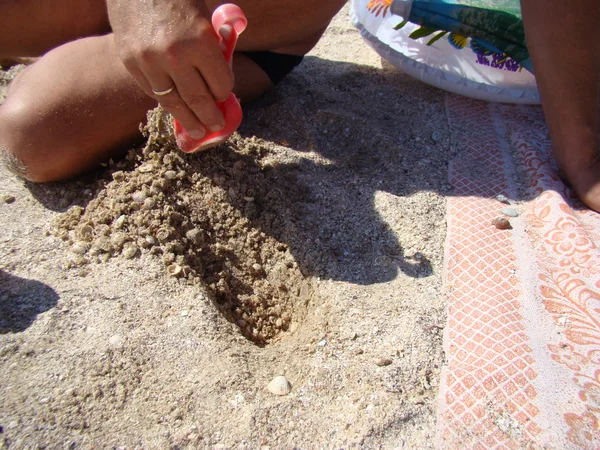 Construire Une Créativité Sable Sur Différents Sujets — Photo