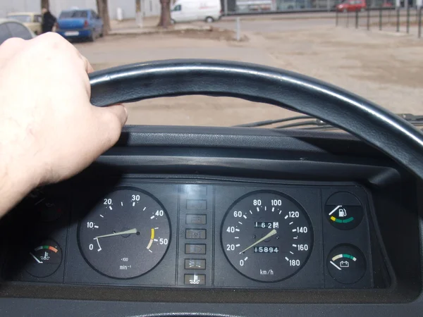 Conduire Voiture Pour Voir Les Capteurs Aéroportés Avant — Photo