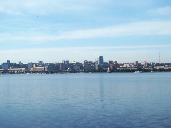 Veduta Della Città Dnipropetrovsk Sul Fiume Dnipro — Foto Stock