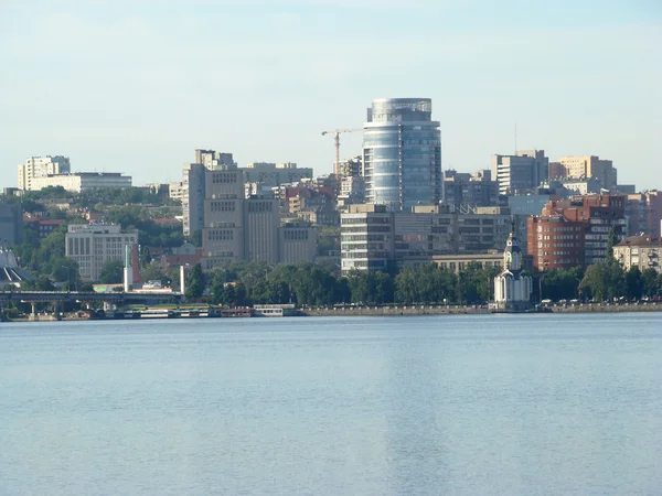 Vista Ciudad Dnipropetrovsk Sobre Río Dnipro —  Fotos de Stock