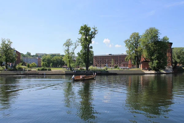 Bydgoszcz Vue Ville Différentes Rives Rivière Byrda — Photo