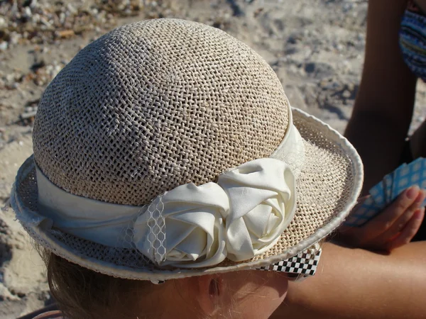 Hut Strand Schließt Vor Der Sonne Verschiedene Strandhüte Bedecken Den — Stockfoto