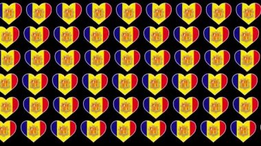 Andorra Deseni Aşk bayrağı tasarımı arka planı