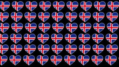 İzlanda Desenli Aşk bayrak tasarımı arka planı