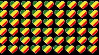 Kongo Desenli Aşk bayrak tasarımı arka planı