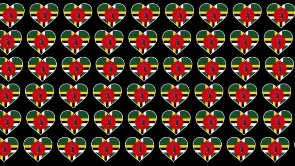Dominica Patrón Amor bandera diseño fondo — Vídeos de Stock