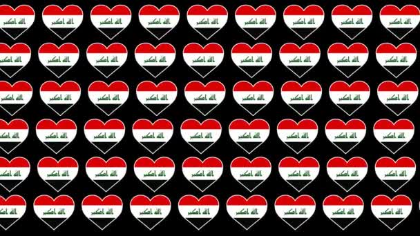 Irák vzor láska vlajka design pozadí