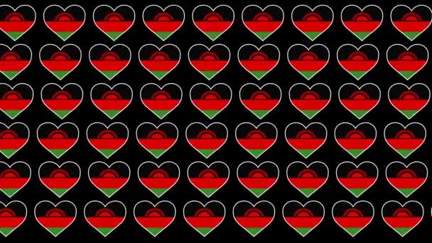 Pattern Love flag design background — Stock Video