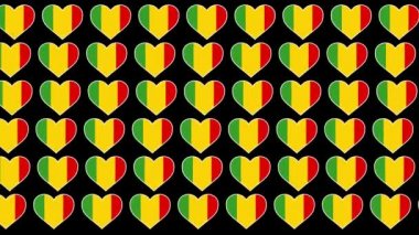Mali Desenli Aşk Bayrak Tasarımı arka planı