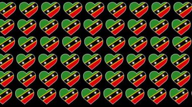 Saint Kitts ve Nevis ~ Desen Aşk bayrağı tasarımı