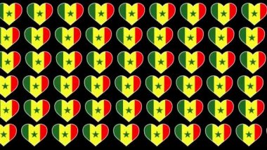 Senegal Desenli Aşk bayrak tasarımı arka planı