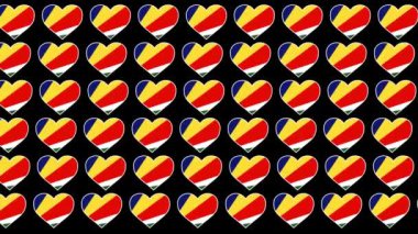 Seyşeller Desenli Aşk bayrak tasarımı arka planı