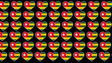 Togo Deseni Aşk bayrak tasarımı arka planı