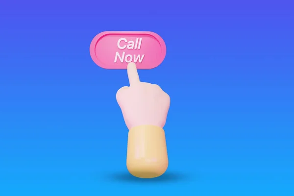 Call Now Hand Render — Stock Photo, Image
