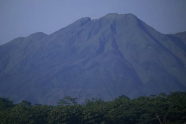 Telemoyo Dağı Volkanik Manzara Orta Cava Endonezya 'daki Tropikal Ormanın Üzerinde Yükseliyor