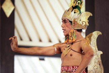 Wayang Wong Alap Alapan Siti Sendari Mahabharata Dans Draması Kraton Yogyakarta, Yogyakarta Şehri, Endonezya, 7 Ekim 2023