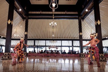 Wayang Wong Mahabharata Dasakendra Savaş Sahnesi Alap Alapan Siti Sendari Dans Draması, Yogyakarta Sarayı, Endonezya, 7 Ekim 2023