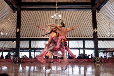 Wayang Wong Dasakendra Muharebesi ve Setyaki Yogyakarta Sarayı, Yogyakarta, Endonezya, 7 Ekim 2023