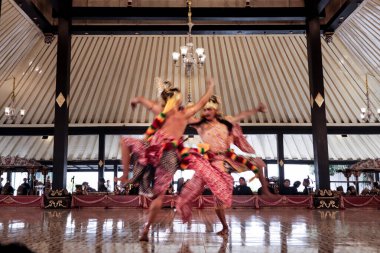 Dasakendra 'dan Wayang Wong Combat Sahnesi ve Mahabharata Epic' ten Setyaki Kraton Yogyakarta, Yogyakarta, Endonezya, 7 Ekim 2023