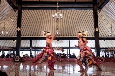 Dasakendra ve Setyaki, Wayang Wong Dans Performansı, Kraton Yogyakarta, Endonezya, 7 Ekim 2023