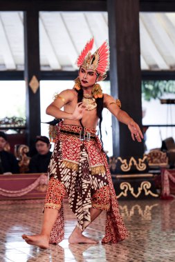 Dasalengkara Dans Pozu Wayang Wong Mahabharata Performansı Kraton Yogyakarta Sarayı, Yogyakarta, Endonezya, 7 Ekim 2023