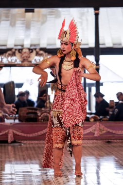 Prabu Dasalengkara Wayang Wong Mahabharata Dans Tiyatrosu Kraton Yogyakarta Sarayı, Yogyakarta, Endonezya, 7 Ekim 2023